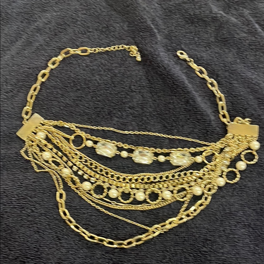Elegant Gold Multi-Layer Necklace